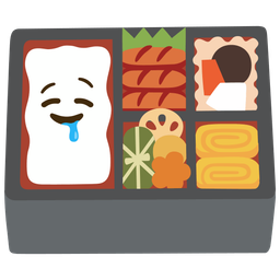 drooling face and bento box