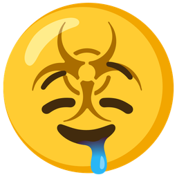 drooling face and biohazard