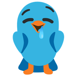 drooling face and bird