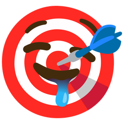 drooling face and bullseye