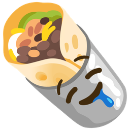 drooling face and burrito