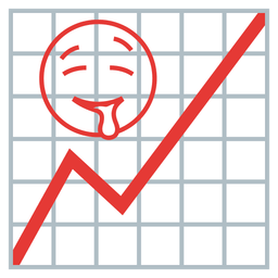 drooling face and chart increasing