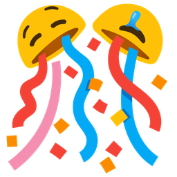 drooling face and confetti ball