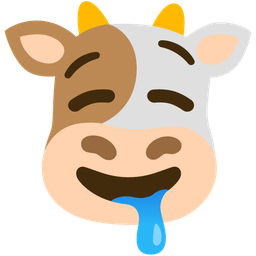 drooling face and cow face