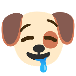 drooling face and dog face