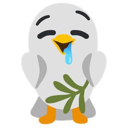 drooling face and dove