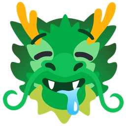 drooling face and dragon