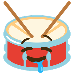 drooling face and drum