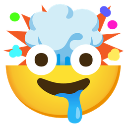 drooling face and exploding head