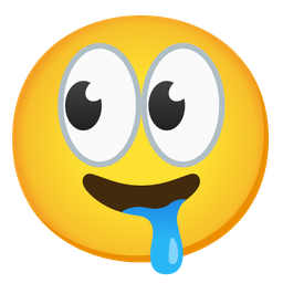 drooling face and eyes