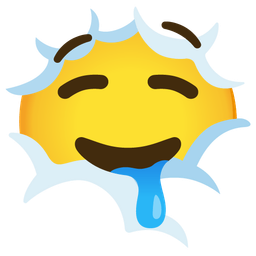 drooling face and face in clouds