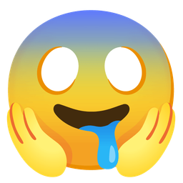 drooling face and face screaming in fear