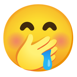 drooling face and face with hand over mouth