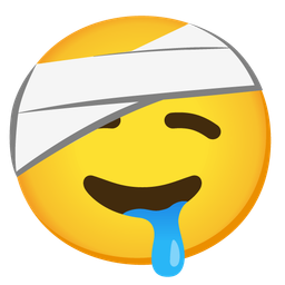 drooling face and face with head-bandage