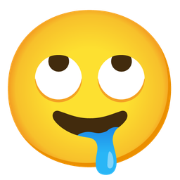 drooling face and face with rolling eyes