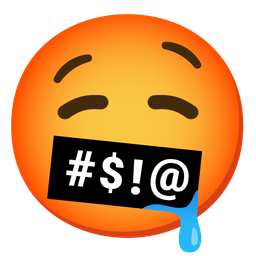 drooling face and face with symbols on mouth
