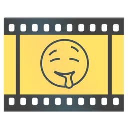 drooling face and film frames