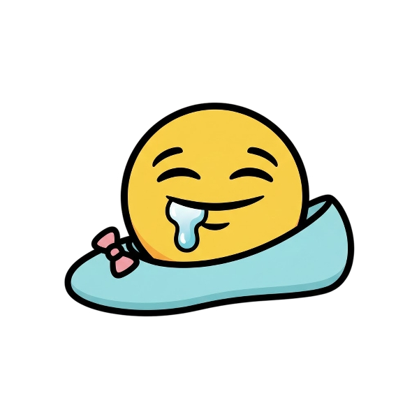 Drooling face and Flat shoe