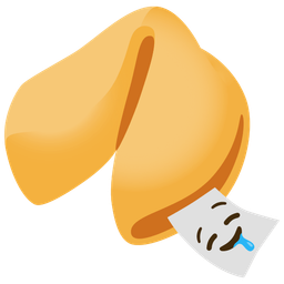 drooling face and fortune cookie