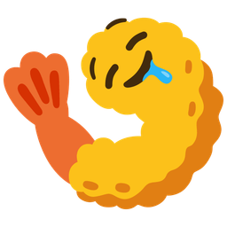 drooling face and fried shrimp