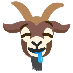 drooling face and goat