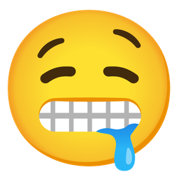 drooling face and grimacing face