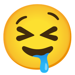 Drooling face and Grinning squinting face