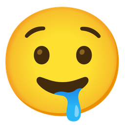 drooling face and hushed face