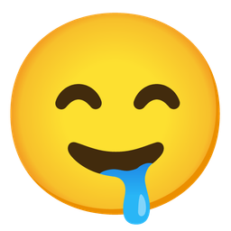 Drooling face and Kissing face with smiling eyes