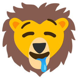drooling face and lion