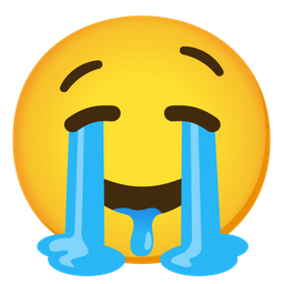 drooling face and loudly crying face