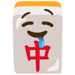 drooling face and mahjong red dragon