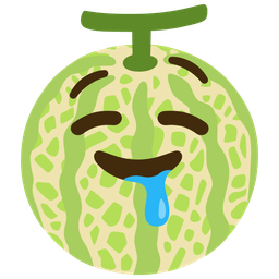 drooling face and melon