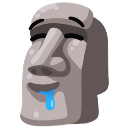 drooling face and moai