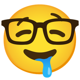 drooling face and nerd face