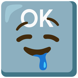 drooling face and OK button