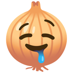 drooling face and onion