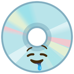 drooling face and optical disk