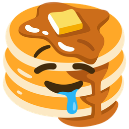 drooling face and pancakes