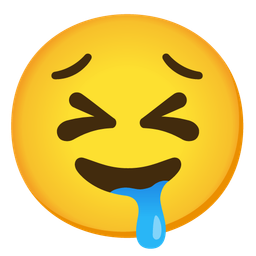 drooling face and persevering face