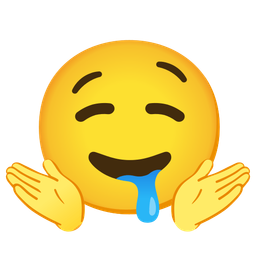 drooling face and person shrugging