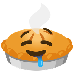 drooling face and pie