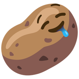 drooling face and potato