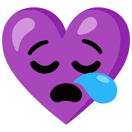 Drooling face and Purple heart