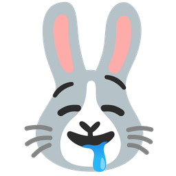 drooling face and rabbit face