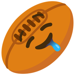 drooling face and rugby football