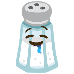 drooling face and salt