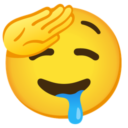 drooling face and saluting face