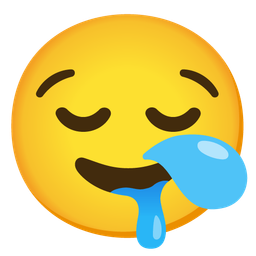 drooling face and sleepy face