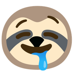 drooling face and sloth
